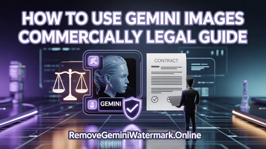 Person reviewing Gemini AI-generated images on a laptop screen for commercial use