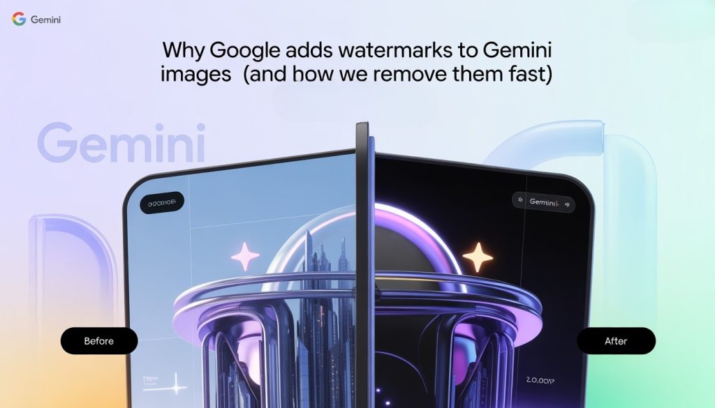 Remove Gemini star watermark from AI images using online tool